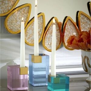 Jonathan Adler Monte Carlo collection Elegant Multi-Color Candle Holders (3)